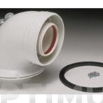 ADAPTADOR CALDERA COAXIAL HORIZONTAL ALUMINIO - Ø 60/100 BLANCO
