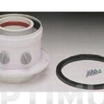 ADAPTADOR CALDERA COAXIAL VERTICAL ALUMINIO - Ø 60/100 BLANCO