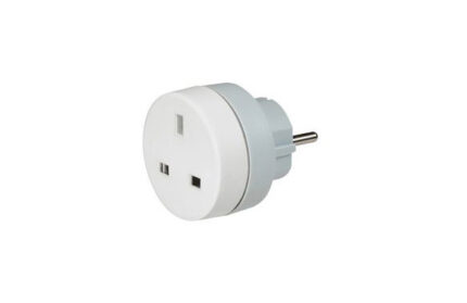 ADAPTADOR ENCHUFE VIAJE 2P+T BLANCO - BRITANICO/EUROPA