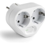 ADAPTADOR FRONTAL 2 TOMAS C0N INTERRUPTOR BLANCO - 16A 250V