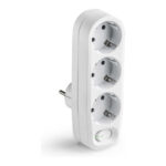 ADAPTADOR FRONTAL 3 TOMAS C0N INTERRUPTOR BLANCO - 16A 250V