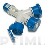 ADAPTADOR INDUSTRIAL 3 TOMAS - IP44 16A