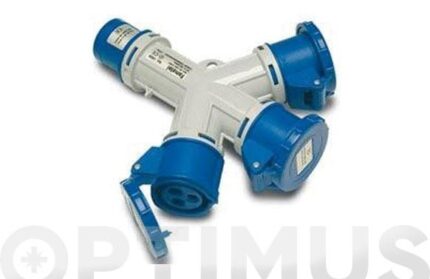 ADAPTADOR INDUSTRIAL 3 TOMAS - IP44 16A