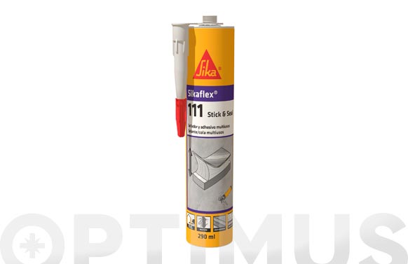 ADHESIVO MONTAJE SELLADOR SIKAFLEX 111 STICK & SEAL - 290 ML BLANCO ADHESIVO MONTAJE SELLADOR SIKAFLEX 111 STICK & SEAL - Imagen 2