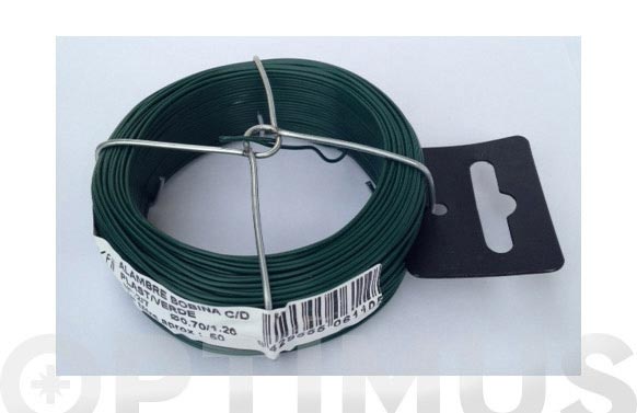 ALAMBRE PLASTIFICADO CON DISPENSADOR VERDE - 50 M 1,1/1,6 MM ALAMBRE PLASTIFICADO CON DISPENSADOR VERDE - Imagen 2