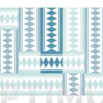 ALFOMBRA VINILICA COCINA 50 X 80 CM - BALDOSAS TURQUESA