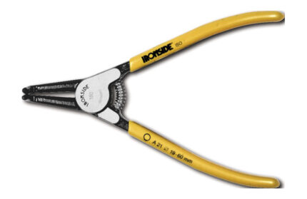 ALICATE PARA ARANDELAS EXTERIORES PUNTA CURVA 90º - 165 MM A21 Ø 19 - 60 MM MANGO DE PVC