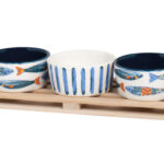 APERITIVO STONEWARE BASE SET 3 PZAS - Ø 8,5CM PECES