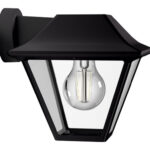 APLIQUE DESCENDENTE ALPENGLOW NEGRO - IP 44 SIN BOMBILLA