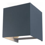 APLIQUE EXTERIOR OPEN LED COB 2X5W 700 LM 4000K IP54 ANTRACITA - ALU 10X10X10 CM