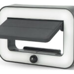 APLIQUE LED SOLAR NARIGA 500 LUMENES IP54 - 4000K 100º BATERIA REEMP. 25M2 3 MODOS DE USO