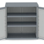 ARMARIO RESINA BAJO XL JUMBO 2 ESTANTES - WAVE 94,5 X 89,7 X 53,7 CM GRIS