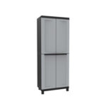 ARMARIO RESINA ESCOBERO 2 PUERTAS NEGRO GRIS - TWIST BLACK 170 X 68 X 39 CM