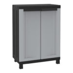 ARMARIO RESINA MEDIO 2 PUERTAS NEGRO GRIS - TWIST BLACK 91,5 X 68 X 39 CM