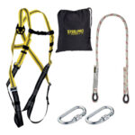 ARNES STEELSAFE-1 + CUERDA 1,5 M + 2 MOSQUETONES - ENGANCHE DORSAL