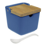 AZUCARERO CERAMICA TAPA BAMBU + CUCHARA