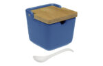 AZUCARERO CERAMICA TAPA BAMBU + CUCHARA