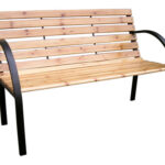 BANCO JARDIN METALICO MADERA - 122X60X80CM