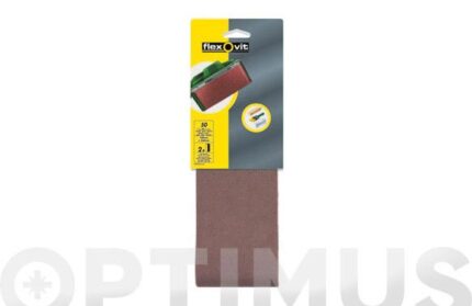 BANDA TELA OXIDO GRANO 50 ALUMINIO 2 UDS - 100 X 610 MM