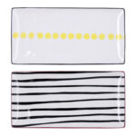 BANDEJA RECTANGULAR DECORADA SURTIDO ZIGZAG BID - 30,5 X 15 X 2 CM