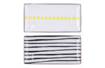 BANDEJA RECTANGULAR DECORADA SURTIDO ZIGZAG BID - 30,5 X 15 X 2 CM