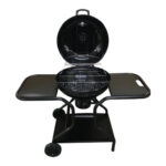 BARBACOA CARBON REDONDA CON ALAS Y TAPA - Ø 56 X 95 CM