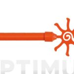 BARRA CORTINA KIT 160-300CM - SOL NARANJA