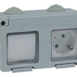 BASE ENCHUFE + CONMUTADOR SUPERFICIE - 16A IP55