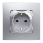 BASE ENCHUFE 2P+T EMPOTRAR PLATA - SERIE NILOE