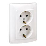 BASE ENCHUFE DOBLE SCHUKO TT EMPOTRAR BLANCO - SERIE 10