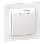 BASE ENCHUFE MONOBLOC IP44 SCHUKO TT BLANCO - SERIE 10