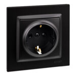 BASE ENCHUFE SCHUKO TT EMPOTRAR NEGRO - SERIE 10