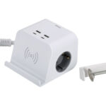 BASE MULTIPLE COMBIFLAT CARGA INALAMBRICA - 2T 16A 250V 4 USB