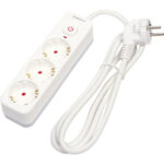 BASE MULTIPLE CON INTERRUPTOR BLANCO