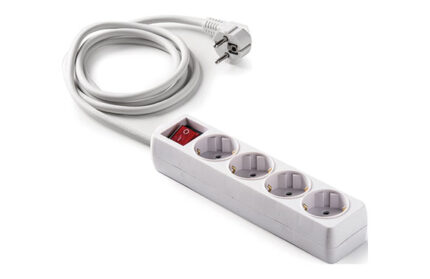 BASE MULTIPLE ECO CON INTERRUPTOR BLANCA - 4 TOMAS 1,5 MT