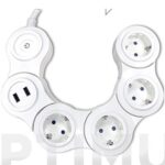 BASE MULTIPLE FLEX 4T + 2 USB + WIFI - 1,5 M 3 X 1,5