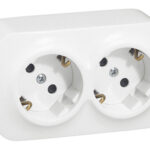 BASE SHUKO DOBLE SUPERFICIE 16A BLANCO - IP21 FORIX