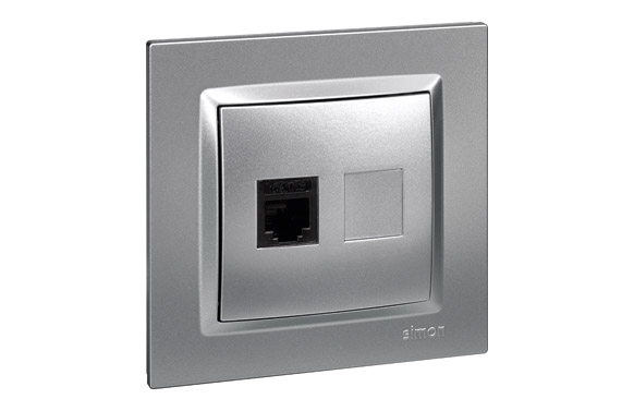 BASE TELEFONO EMPOTAR ALUMINIO - SERIE 10 BASE TELEFONO EMPOTAR ALUMINIO - SERIE 10 - Imagen 1