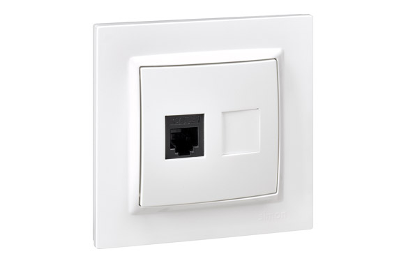 BASE TELEFONO EMPOTRAR BLANCO - SERIE 10 BASE TELEFONO EMPOTRAR BLANCO - SERIE 10 - Imagen 1