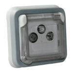 BASE TV EMPOTRAR GRIS IP55 - PLEXO