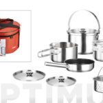 BATERIA INOX APILABLE 5P+ 2TAPAS - CON BOLSA TRANSPORTE