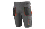 BERMUDA ALGODON POLIESTER TOP RANGE GRIS / NARANJA - TALLA XL
