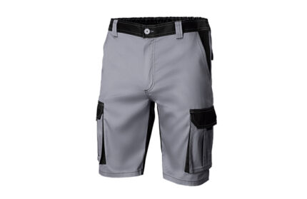 BERMUDA POLIESTER / ALGODON 200 GR SOLID MATCH GRIS / NEGRO - TALLA 52