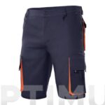 BERMUDA POLIESTER / ALGODON 200 GR TOTAL MATCH MARINO / NARANJA - T 52