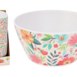 BOL MELAMINA DECORADO FLOR (EXPOSITOR) - Ø 14,5 X 17 CM