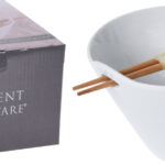 BOL PORCELANA CON PALILLOS - 17 X 16 X 10,6 CM