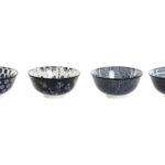 BOL PORCELANA DECORADO SURTIDO AZUL SET 4 UDS - Ø 15 CM