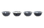 BOL PORCELANA DECORADO SURTIDO AZUL SET 4 UDS - Ø 15 CM