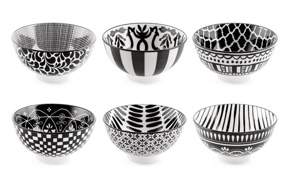 BOL PORCELANA MIRAGE BLANCO-NEGRO - Ø 10,5CM BOL PORCELANA MIRAGE BLANCO-NEGRO - Imagen 1