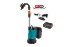 BOMBA DE DEPOSITO AGUAS PLUVIALES A BATERIA 18 V 2,5 AH - 2.000 L/H